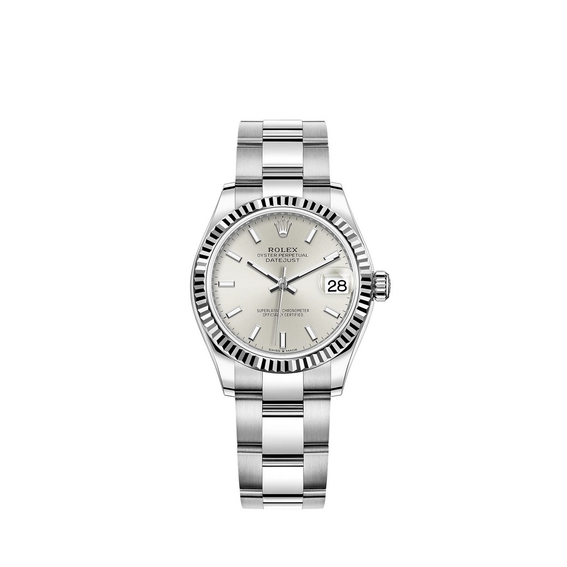 fake Rolex Datejust 31 White Rolesor Oystersteel 18 ct gold M278274-0011