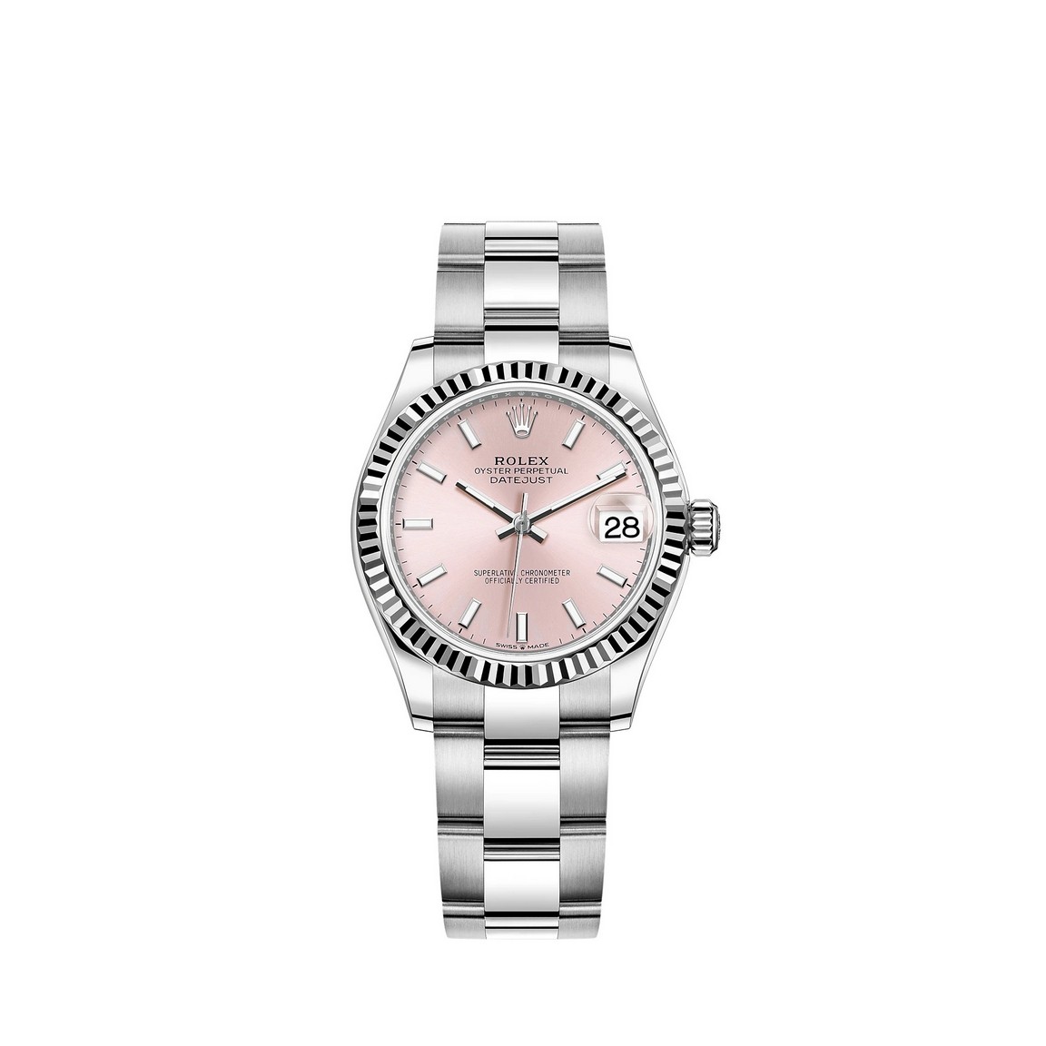 fake Rolex Datejust 31 Rolesor Oystersteel 18 ct white gold M278274-0013