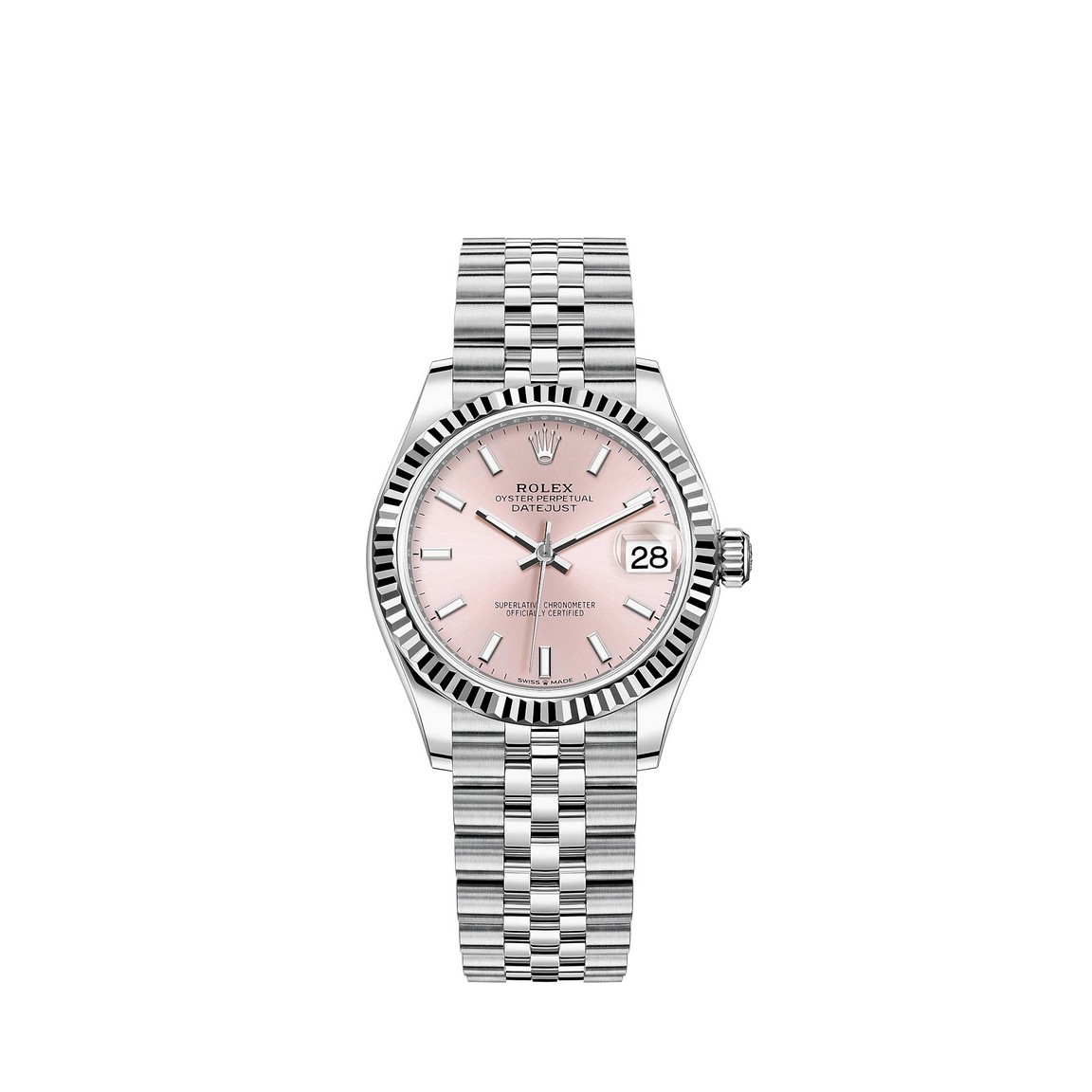 fake Rolex Datejust 31 Rolesor Oystersteel 18 ct white gold M278274-0014