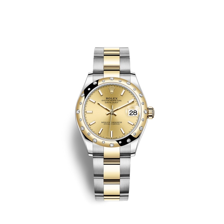 Rolex Datejust 31 Oystersteel 18 ct yellow gold M278343RBR watch replica