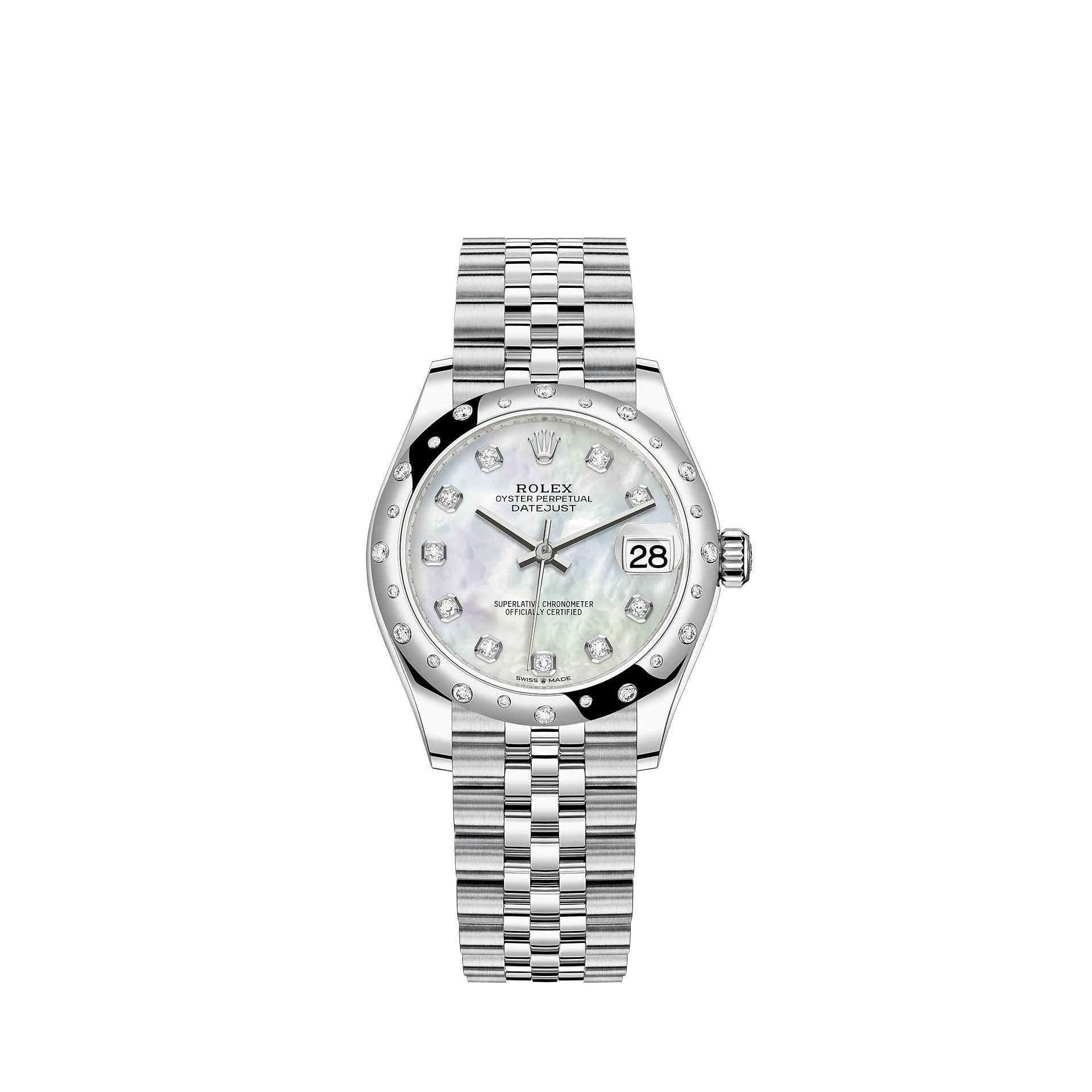 fake Rolex Datejust 31 White Rolesor Oystersteel 18 ct gold M278344RBR-0006 Watch