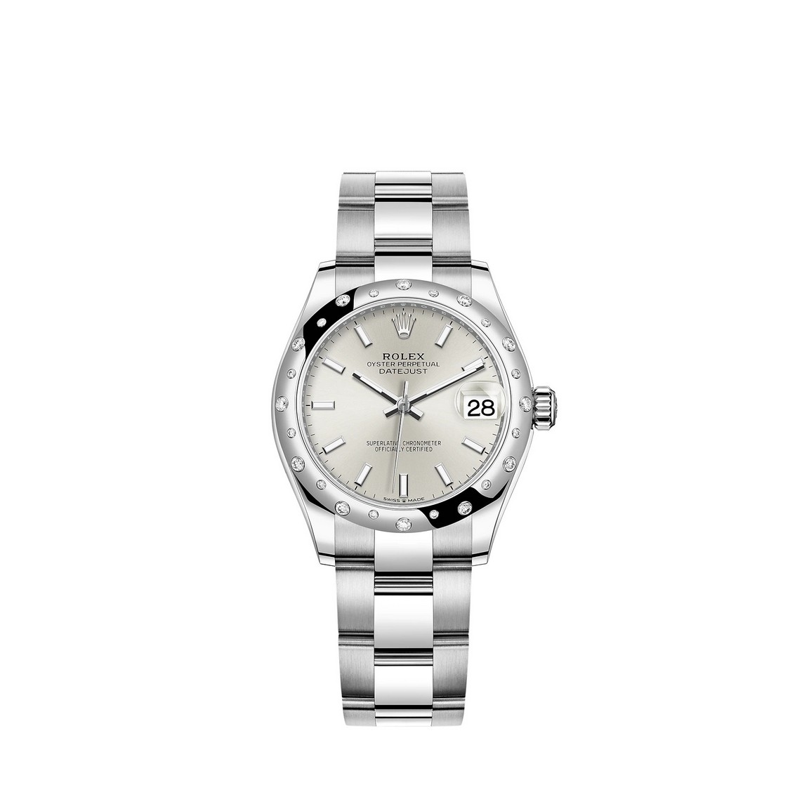 fake Rolex Datejust 31 Oystersteel and 18 ct white gold M278344RBR-0013