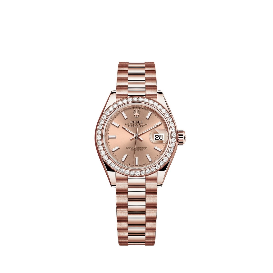 fake Rolex Lady-Datejust Watch 18 ct Everose gold M279135RBR-0025