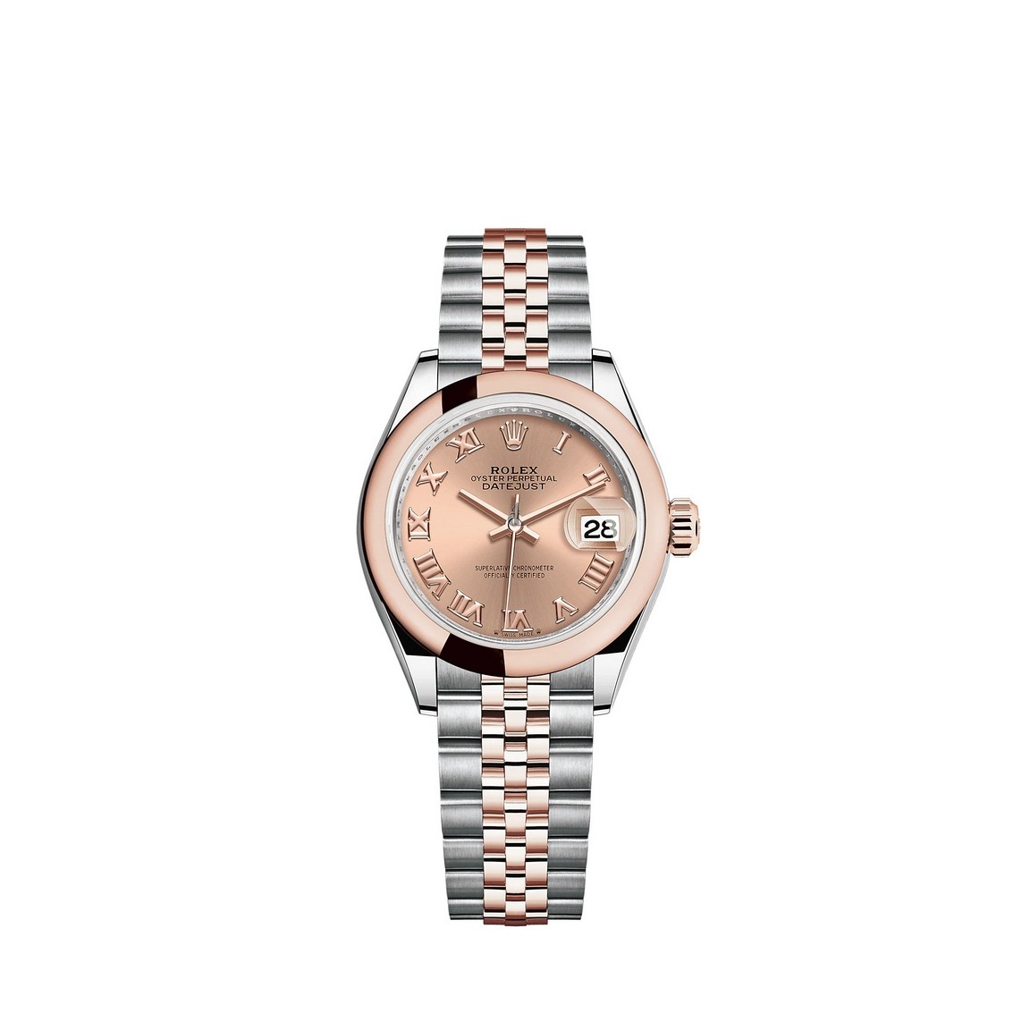 fake Rolex Lady-Datejust Rolesor Oystersteel and 18 ct Everose gold M279161-0025