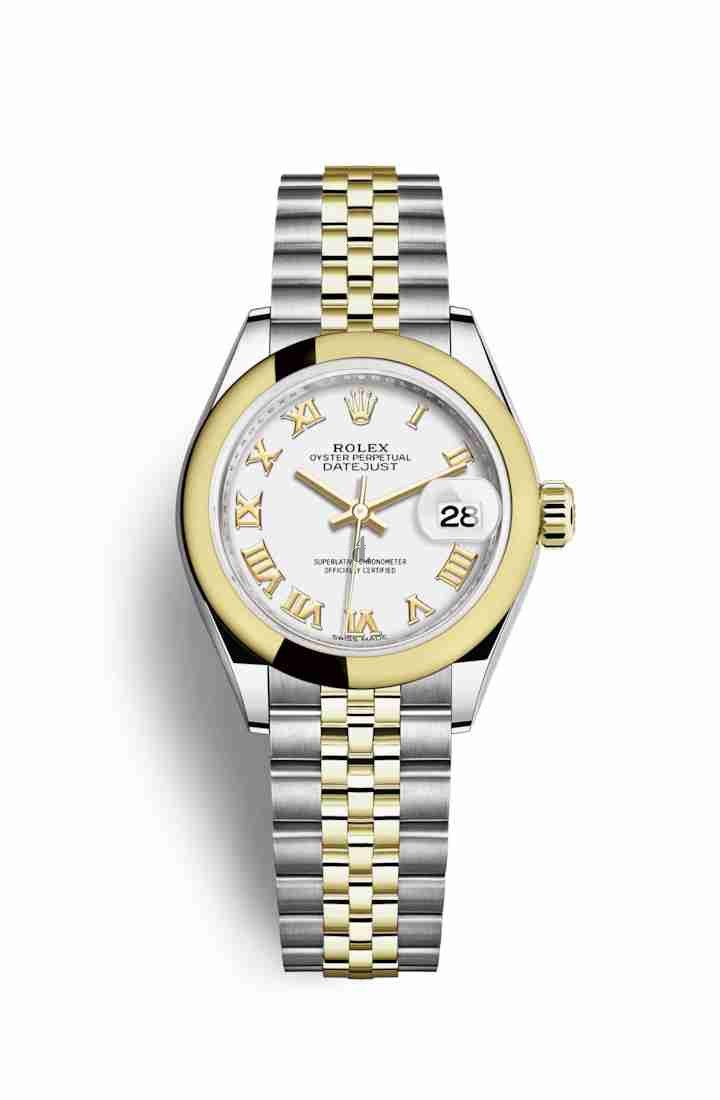 Rolex Datejust 28 Yellow Rolesor Oystersteel yellow gold 279163 White Dial