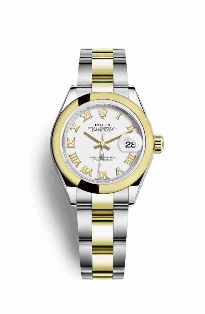 Rolex Datejust 28 Yellow Rolesor Oystersteel yellow gold 279163 White Dial