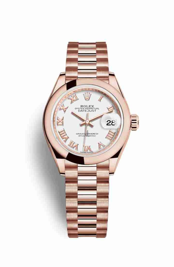 Rolex Datejust 28 Everose gold 279165 White Dial