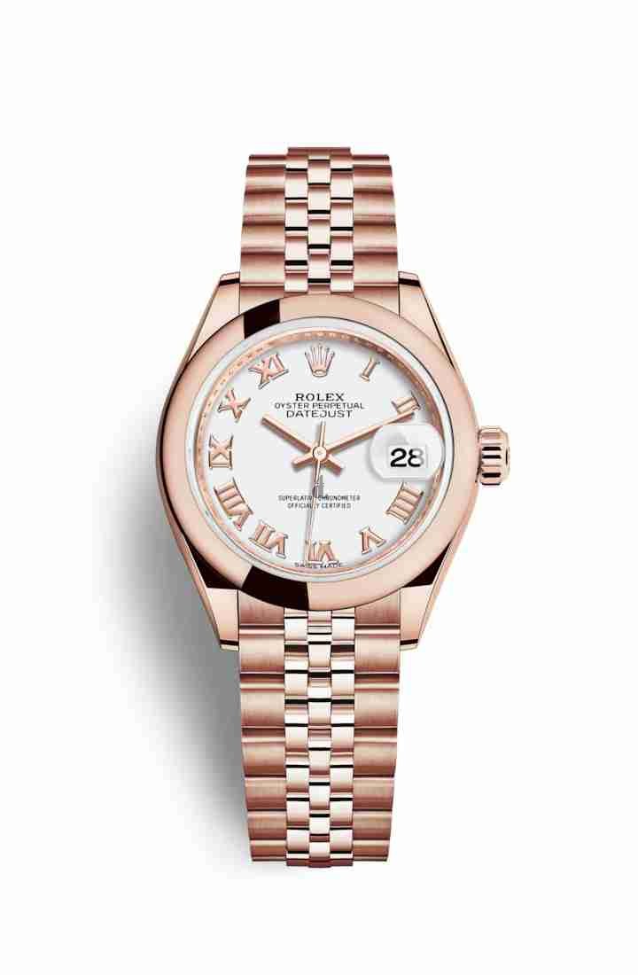 Rolex Datejust 28 Everose gold 279165 White Dial