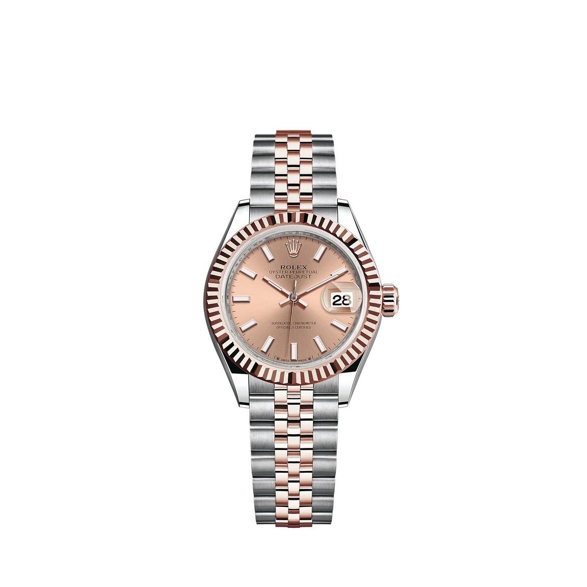 fake Rolex Lady-Datejust Everose Rolesor Oystersteel 18 ct gold M279171-0023 Watch
