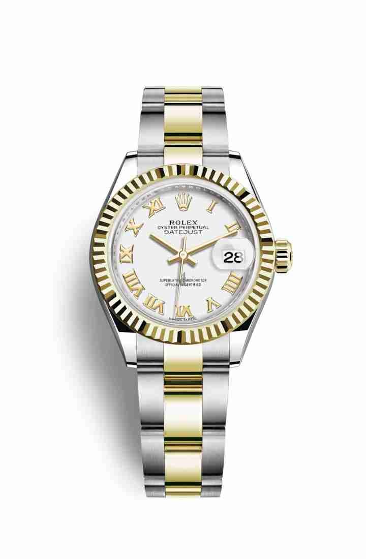 Rolex Datejust 28 Yellow Rolesor Oystersteel yellow gold 279173 White Dial