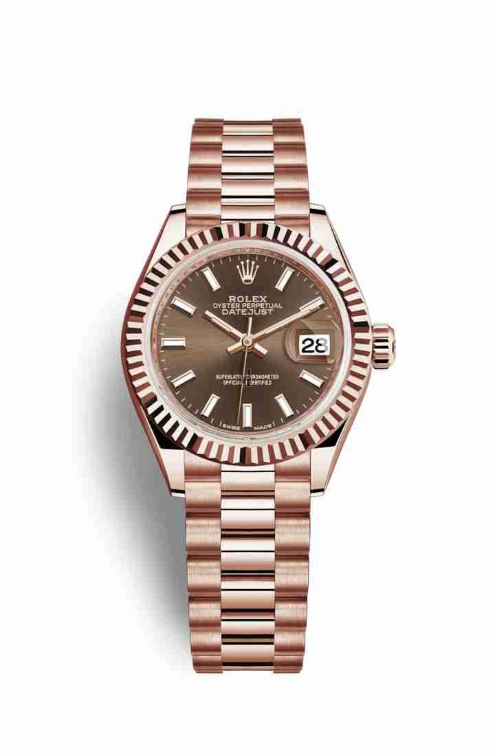Rolex Datejust 28 Everose gold 279175 Chocolate Dial