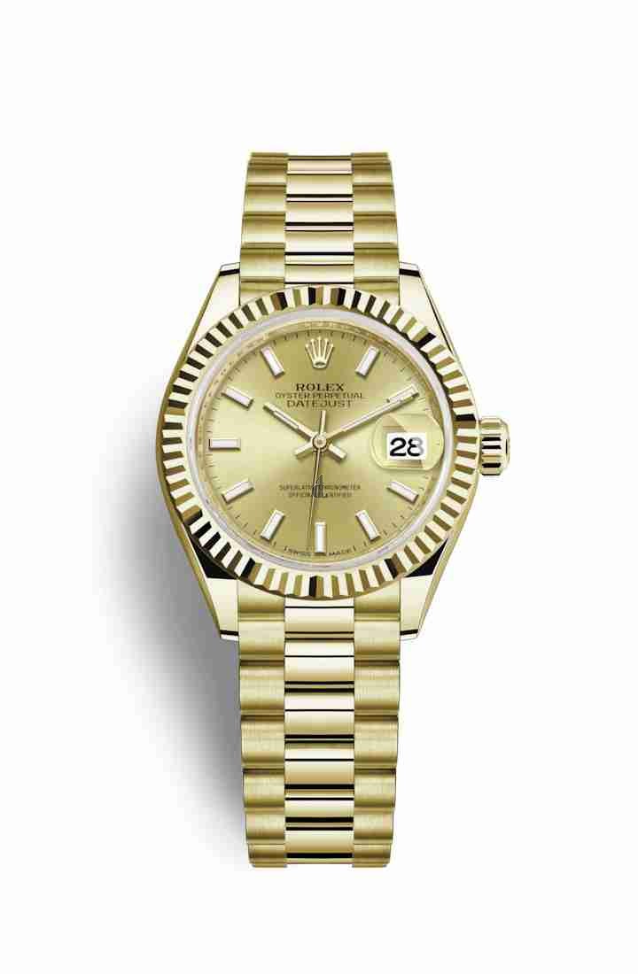 Rolex Datejust 28 yellow gold 279178 Champagne-colour Dial