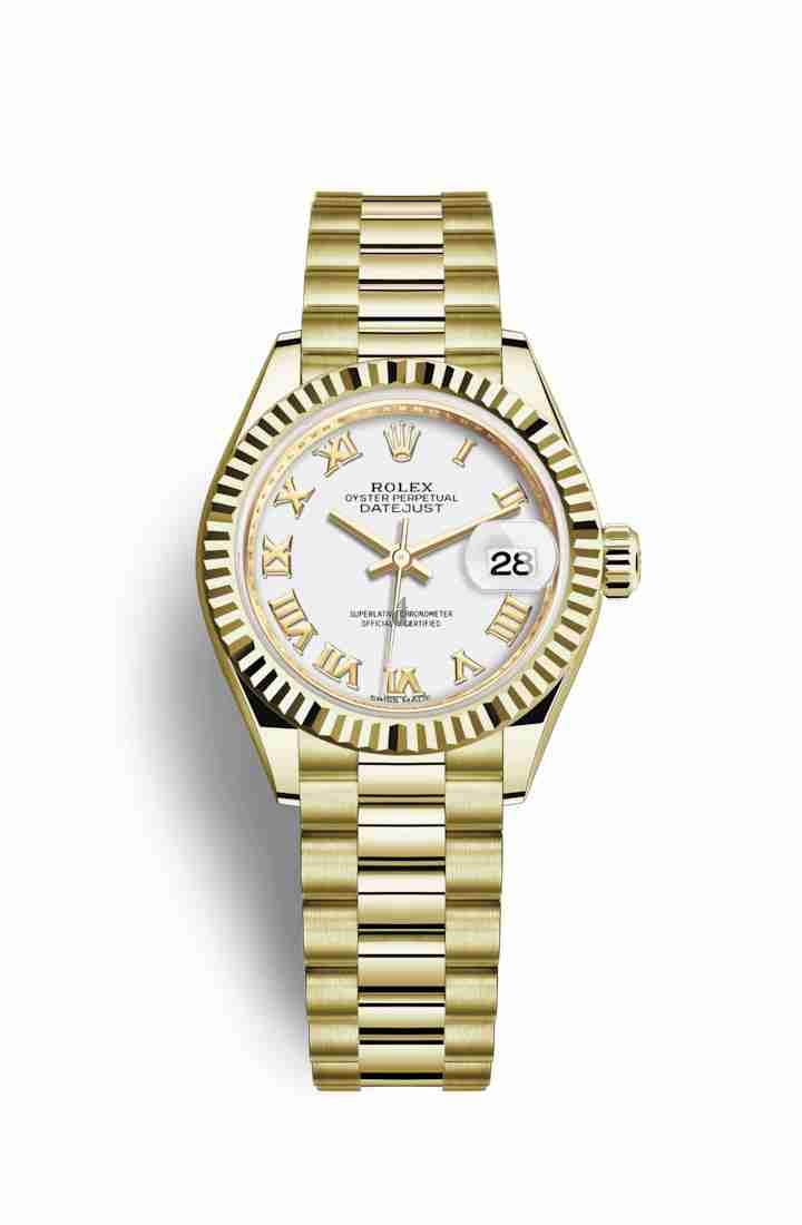 Rolex Datejust 28 yellow gold 279178 White Dial