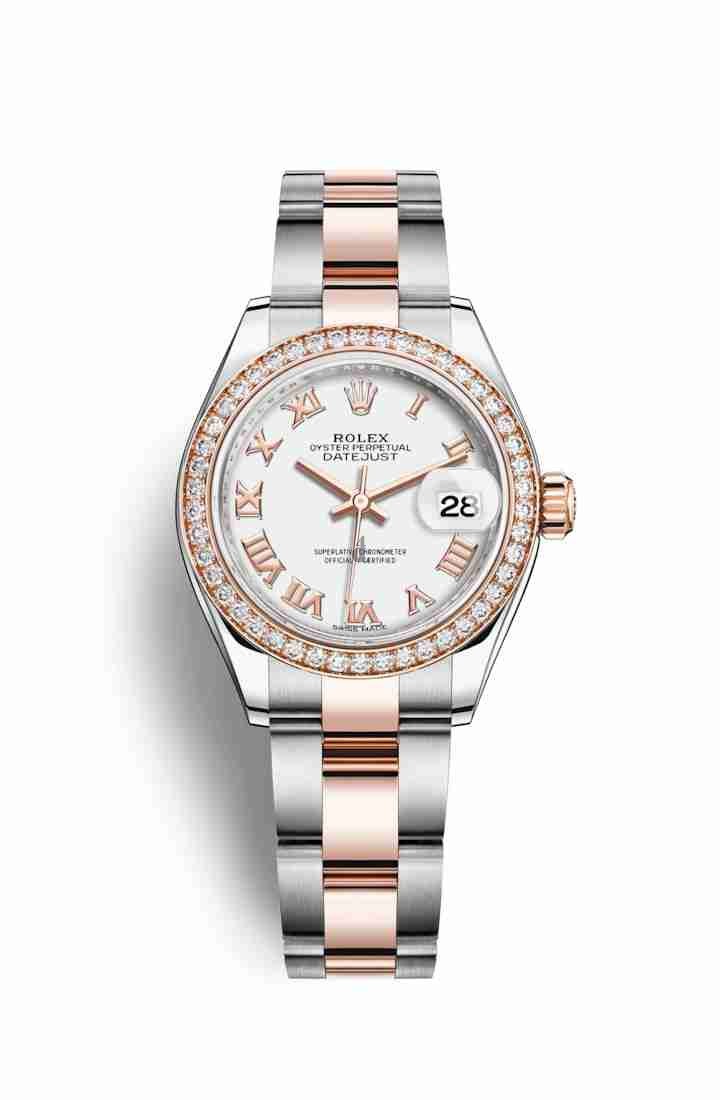 Rolex Datejust 28 Everose Rolesor Oystersteel Everose gold 279381RBR White Dial