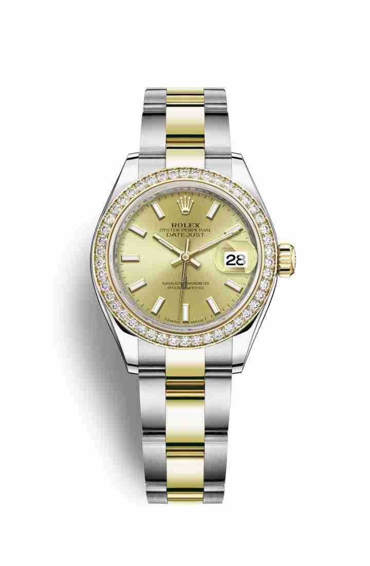 Rolex Datejust 28 Yellow Rolesor Oystersteel yellow gold 279383RBR Champagne-colour Dial