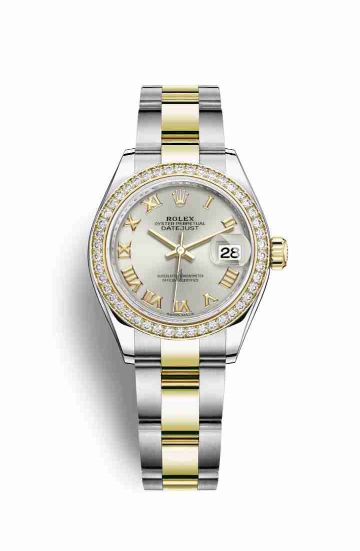 Rolex Datejust 28 Yellow Rolesor Oystersteel yellow gold 279383RBR Silver Dial
