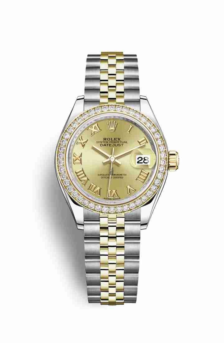 Rolex Datejust 28 Yellow Rolesor Oystersteel yellow gold 279383RBR Champagne-colour Dial