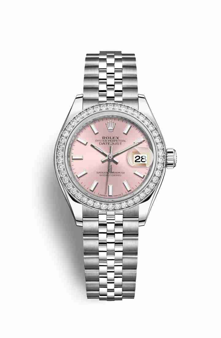 Rolex Datejust 28 White Rolesor Oystersteel white gold 279384RBR Pink Dial