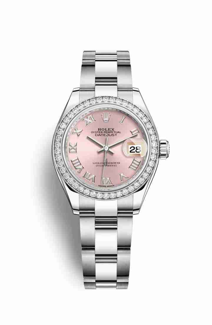 Rolex Datejust 28 White Rolesor Oystersteel white gold 279384RBR Pink Dial