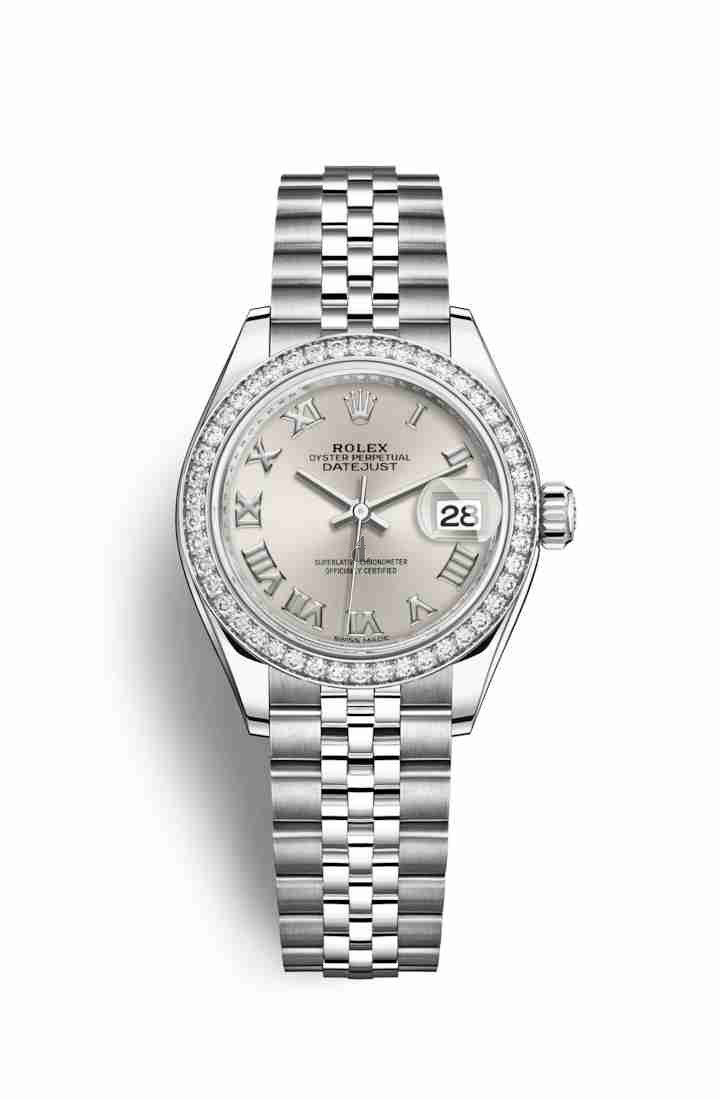 Rolex Datejust 28 White Rolesor Oystersteel white gold 279384RBR Silver Dial