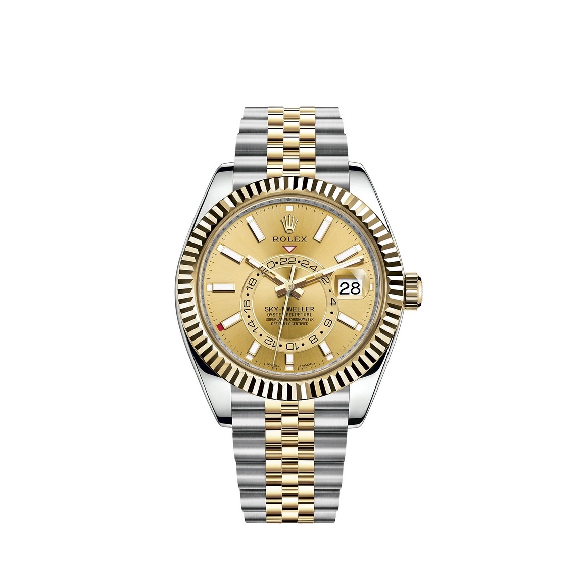 fake Rolex Sky-Dweller Rolesor Oystersteel and 18 ct yellow gold M326933-0004