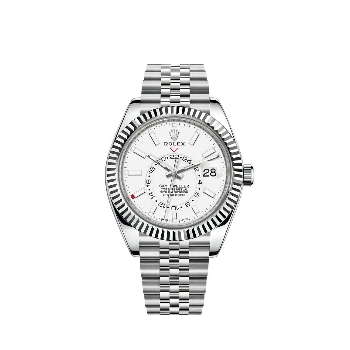 fake Rolex Sky-Dweller Rolesor Oystersteel 18 ct white gold M326934-0002