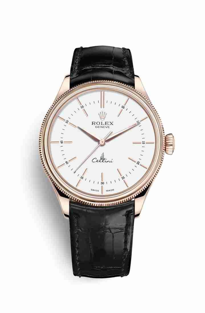 Rolex Cellini Time Everose gold 50505 White Dial