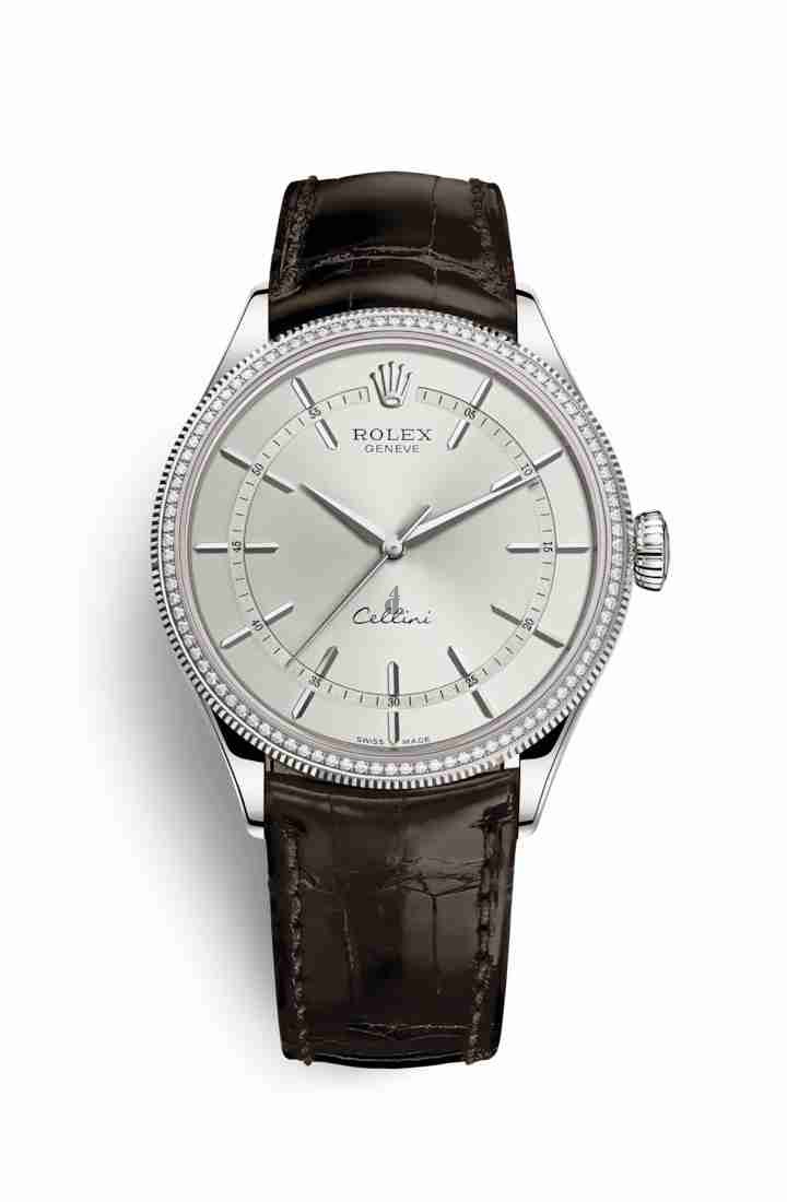 Rolex Cellini Time white gold 50609RBR Rhodium Dial