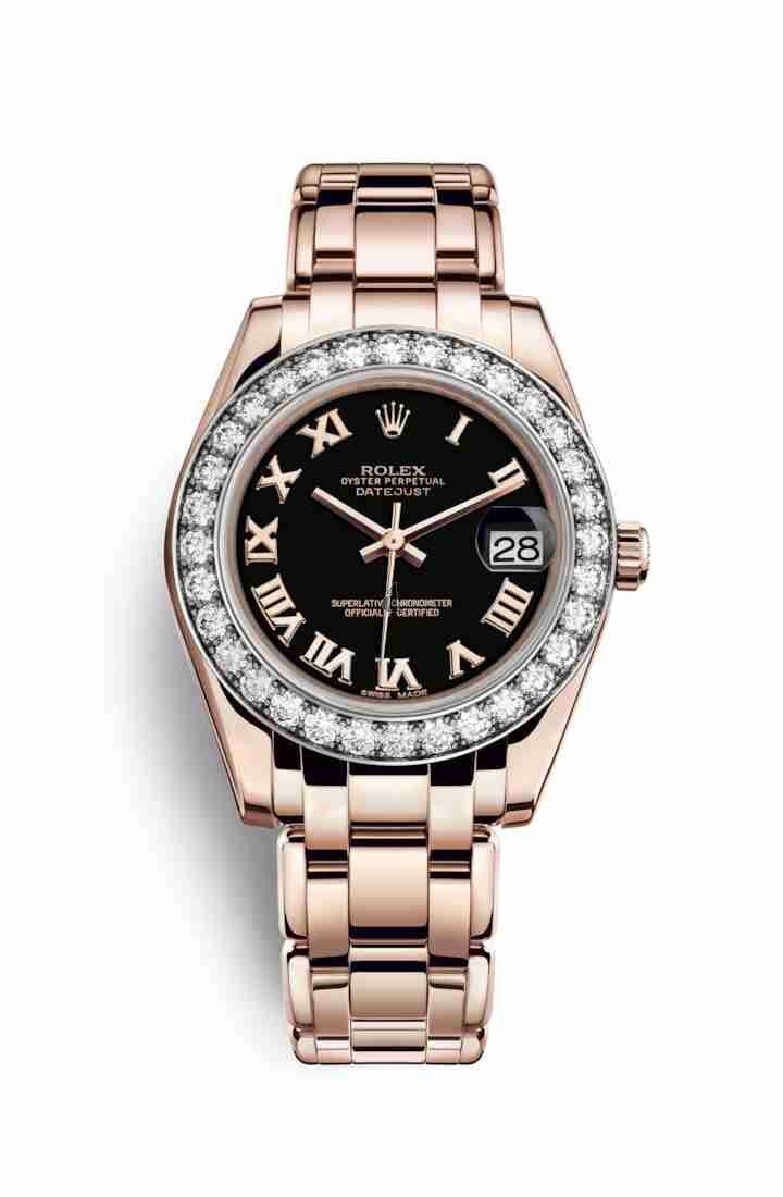 Rolex Pearlmaster 34 Everose gold 81285 Black Dial