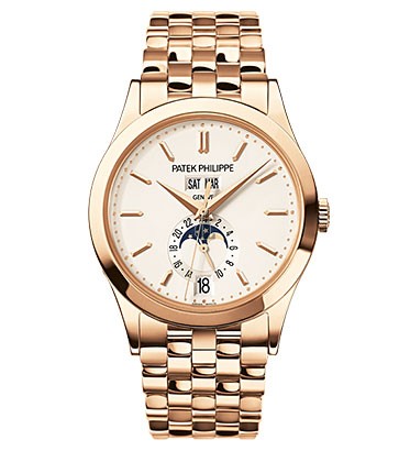 Fake Patek Philippe Annual Calendar Silver Dial 18kt Rose Gold Men's Watch 5396-1R-010