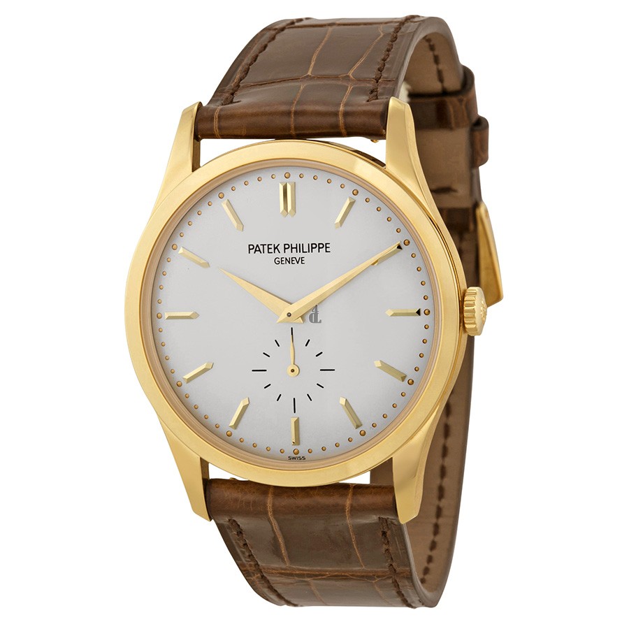 Fake Patek Philippe Calatrava Mechanical Opaline White Dial Men's Watch 5196J-001