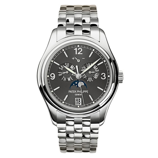 Fake Patek Philippe Complicated Mechanical Slate Grey Dial Men's Watch 5146/1G-010