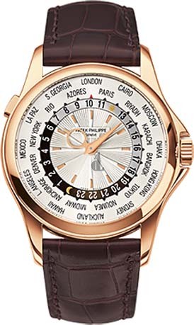 Fake Patek Philippe Complications Mechanical Silver Dial Leather Men's Watch 5130R-018