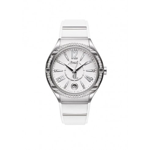 Piaget Polo FortyFive Lady White White Rubber Ladies Replica Watch G0A35014