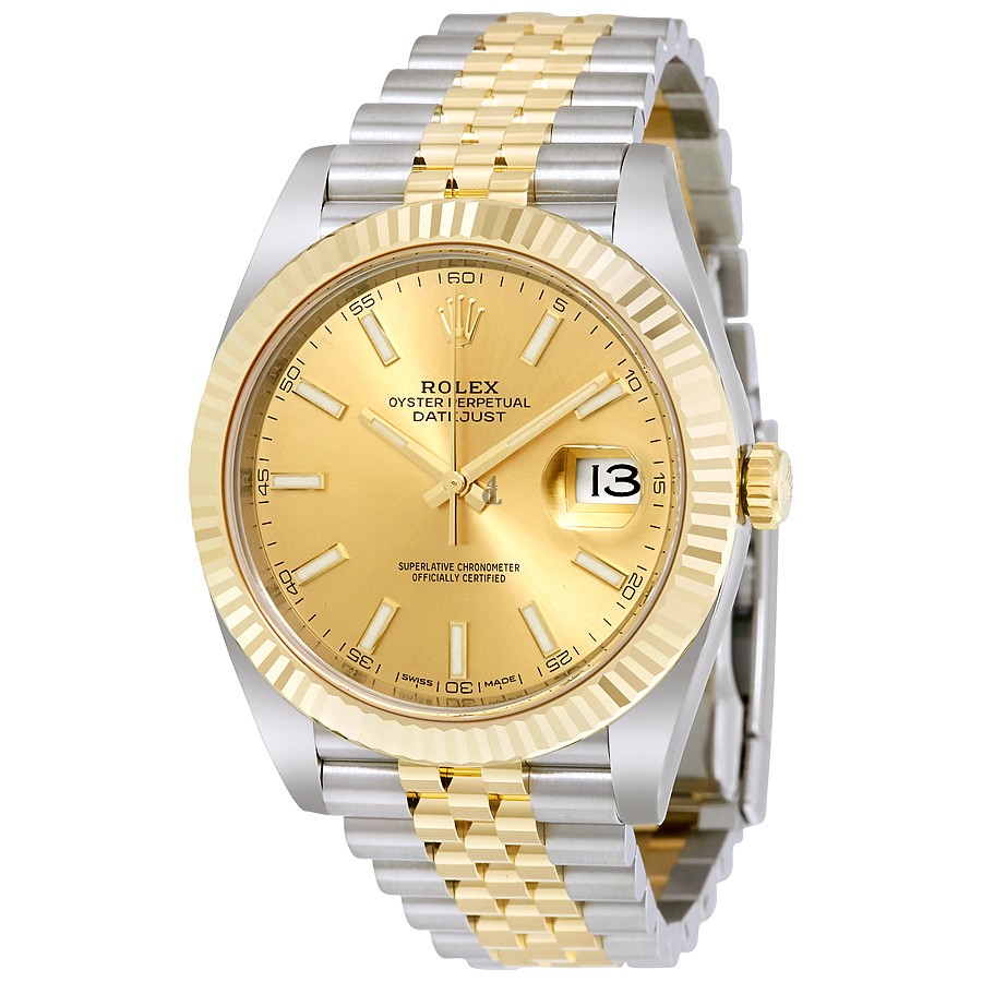 imitation Rolex Datejust 126333CSJ Champagne Dial Steel and 18K Yellow Gold Jubilee Watch