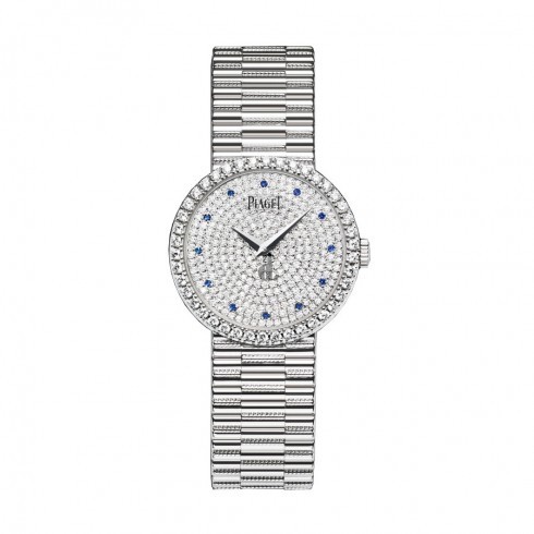 Piaget Traditional Diamond Pave Sapphire Ladies Replica Watch G0A37043