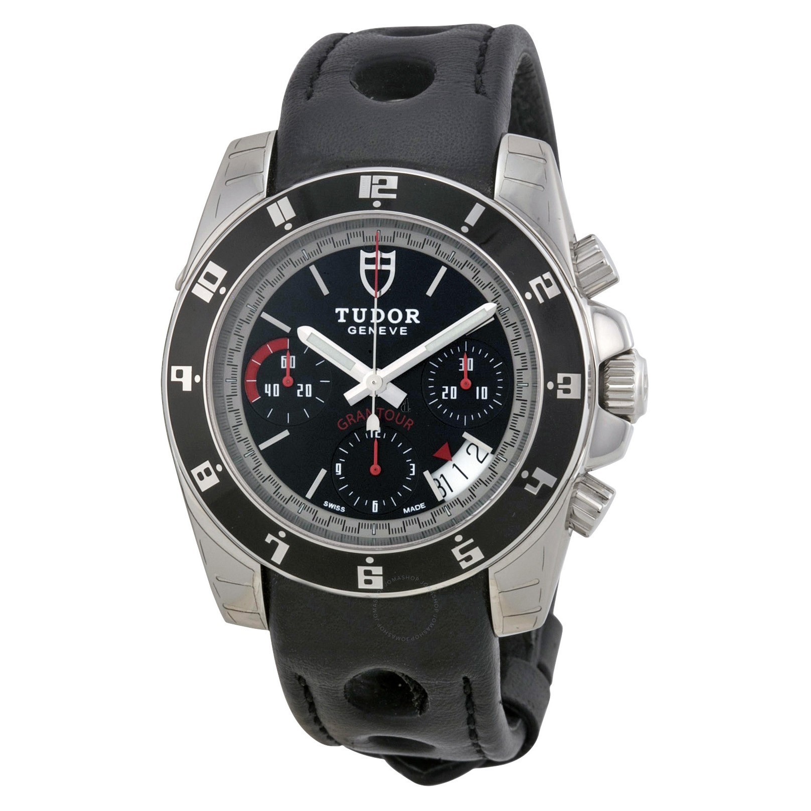 Tudor Grantour Chronograph Automatic Black Dial Steel 20350N-BKSLPL Replica