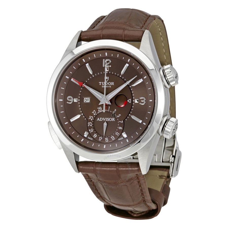 Tudor Heritage Advisor Cognac Dial Men's Alarm Watch 79620TC-BRLS Replica
