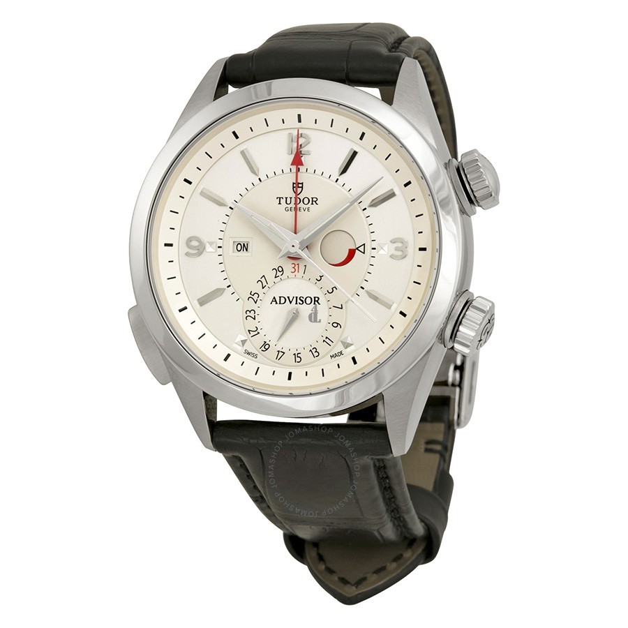 Tudor Heritage Advisor Cream Dial Black Leather 79620T-SVLS Replica