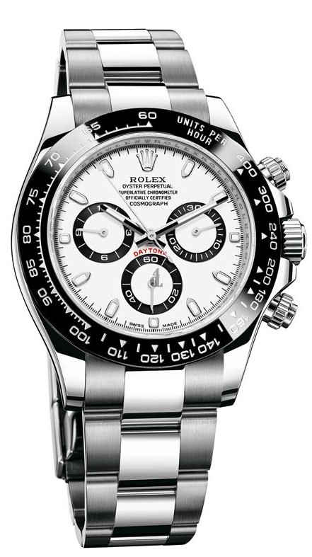 imitation Rolex Cosmograph Daytona 116500WSO White Dial Stainless Steel Oyster Watch