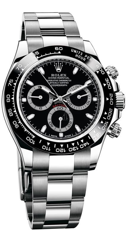imitation Rolex Cosmograph Daytona 116500BKSO Black Dial Stainless Steel Oyster Watch