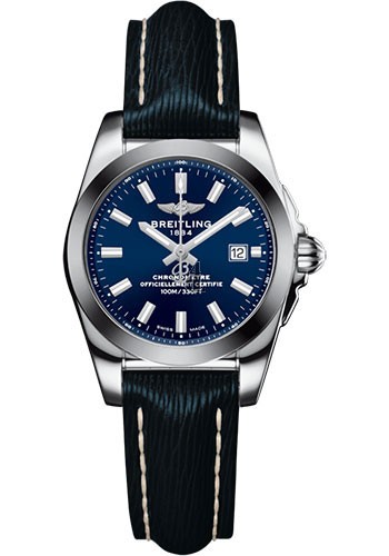 Breitling Galactic 29 Blue Dial Blue Leather Strap Women's Watch W7234812/C948/271X/A12BA.1 replica