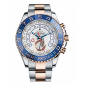 Fake Rolex Yacht-Master II White Dial Blue Bezel 116681.