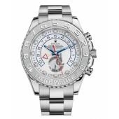 Fake Rolex Yacht-Master II White Dial Platinum Bezel 116689.