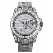 Fake Rolex GMT Master II White Gold Diamond dial 116769 TBR.