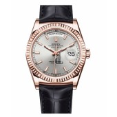 Fake Rolex Day Date Pink Gold Rhodium Dial 118135 RHL.
