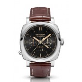 Fake Panerai Luminor 1940 Chrono Monopulsante 8 Days GMT Oro Bianco PAM00503