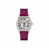 Cartier Tortue Silvered Flinque Dial Ladies Watch WA501009 imitation
