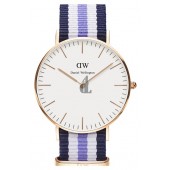$85:Discounts Daniel Wellington Classic Trinity Round NATO Strap Watch 36mm