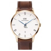 $99:Discounts Daniel Wellington Dapper St. Mawes Leather Strap Watch 38mm
